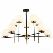 ST LUCE SL1203.402.10 Люстра потолочная Черный, Латунь/Белый E27 10*60W SL1203.402.10