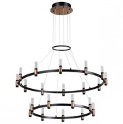 Odeon Light 5009/98L L-VISION ODL23 387 матовый черный/ ант.бронза/белый/металл/акрил Люстра LED 98W 4000K 2500Лм CANDEL 5009/98L