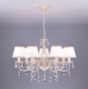 Eurosvet Люстра с хрусталем 3637/7 белый с золотом / прозрачный хрусталь 00000068946