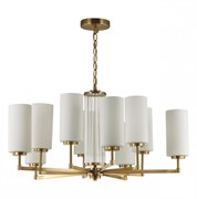 Odeon Light 4990/10 HALL ODL23 000 матов. золотой/белый/стекло Люстра E27 10*40W KASALI 4990/10