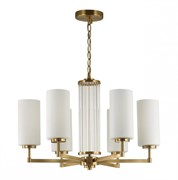 Odeon Light 4990/6 HALL ODL23 000 матов. золотой/белый/стекло Люстра E27 6*40W KASALI 4990/6