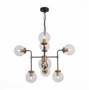 ST LUCE SL234.403.08 Люстра подвесная  Черный, Золото/Прозрачный E27 8*40W SL234.403.08