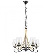 Lightstar 734057 (SD1355/5) Люстра BOLLA 5х40W E14 ЧЕРНЫЙ/ЗОЛОТО/ПРОЗРАЧНЫЙ (в комплекте) 734057