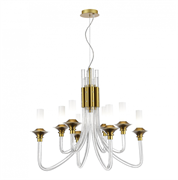 ST LUCE SL1241.203.08 Люстра подвесная Золотистый/Белый E14 8*40W SL1241.203.08