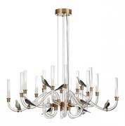 Odeon Light 5431/37L L-VISION ODL_EX24 11 золотой(под латунь)/белый градиент/беж./зеленый/ металл/стекло/керамика Люстра LED 37W 4000K LARK 5431/37L