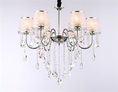 Ambrella Подвесная люстра с абажурами и хрусталем TR4588/6 CH/SL хром/серебро E14/6 max 40W D660*570 TR4588