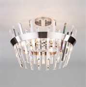 Eurosvet Потолочная люстра с хрусталем 10111/5 сатин-никель/прозрачный хрусталь Strotskis a047848