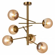 Evoluce SLE1099-312-06 люстра потолочная Латунь/Коньячный E27 6*60W SLE1099-312-06