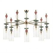 Odeon Light 4855/7C CLASSIC ODL_EX21 золото/раноцветн./керамика/стекло Люстра потолочная E14 7*40W BIZET 4855/7C