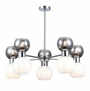 Evoluce SLE1138-102-10 люстра потолочная Хром/белый, Дымчатый E27 10*60W SLE1138-102-10