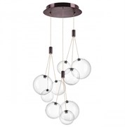 Lightstar 801090 Люстра SFERETTA LED 9х1,35W 600LM КОФЕЙНЫЙ/ПРОЗРАЧНЫЙ 3000K 801090