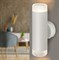 ЭРА Светильник настенный WL50 WH/TR 2*GU10 2*12Вт IP20 белый, прозрачный Б0061195 - фото 107767