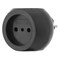 Тройник электрический "Шар" 220В, 6А черный Rexant 11-1063-1 - фото 118270