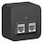 Blanca наружняя антрацит розетка 2-ая ТЛФ/КОМП, RJ45+RJ11, кат.5E, изолированная пластина BLNIA045116 - фото 26135