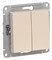 Systeme Electric AtlasDesign бежевый выключатель 2-клавишный сх.5, 10АХ, механизм ATN000251 - фото 44958