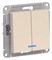 Systeme Electric AtlasDesign бежевый выключатель 2-клавишный с подсветкой, сх.5а, 10АХ, механизм ATN000253 - фото 44960