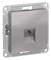 Systeme Electric AtlasDesign алюминий розетка телефонная RJ11, механизм ATN000381 - фото 45062