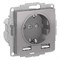 Розетка 220 с 2 USB 2 порта 5B 2,4А ATN000330 Schneider Electric Atlas Design - фото 45081