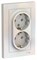 Systeme Electric AtlasDesign жемчуг розетка с заземлением, двойная, 16А, в сборе ATN000424 - фото 45122