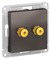 Systeme Electric AtlasDesign мокко Аудиорозетка двухместная ATN000687 - фото 45276