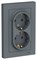 Systeme Electric AtlasDesign грифель розетка с заземлением, двойная, 16А, в сборе ATN000724 - фото 45326