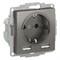 Systeme Electric AtlasDesign сталь SO + USB розетка A+A, 5В/2,4 А, 2х5В/1,2 А, механизм ATN000930 - фото 45492