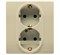 Legrand Etika слоновая кость двойная розетка с заземлением, винтовые клеммы 672323 - фото 61713