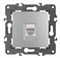 Компьютерная розетка rj45 UTP cat 5e алюминий ЭРА Элеганс 14-3107-03 - фото 62097