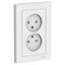 Systeme Electric AtlasDesign белый розетка без заземления, двойная, со шторками,16А, в сборе ATN000122 - фото 70590