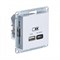 Systeme Electric AtlasDesign белый USB розетка A + тип-C 45W высокоскор.заряд. QC, PD, механизм ATN000129 - фото 70664