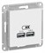 Systeme Electric AtlasDesign Лотос Розетка USB A+A, 5В/2,1 А, 2х5В/1,05 А, механизм ATN001333 - фото 70688