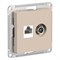 Systeme Electric AtlasDesign песочный розетка двойная ТВ + компьютерная RJ45, кат. 5Е ATN001289 - фото 70890