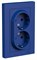 Systeme Electric AtlasDesign аквамарин розетка двойная с заземлением, 16А, в сборе ATN001124 - фото 71007