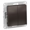 Systeme Electric AtlasDesign мокко выключатель 2-клавишный с самовозвратом, сх.2, 10А, механизм ATN000617 - фото 71092