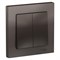 Systeme Electric AtlasDesign мокко выключатель 2-клавишный сх.5, 10АХ, в сборе ATN000652 - фото 71100