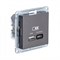 Systeme Electric AtlasDesign мокко USB розетка A + тип-C 45W высокоскор.заряд. QC, PD, механизм ATN000629 - фото 71142