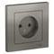 Systeme Electric AtlasDesign сталь розетка без заземления, 16А, в сборе ATN000940 - фото 71188