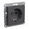 Systeme Electric AtlasDesign базальт розетка с заземлением, 16А, механизм ATN001443 - фото 71224