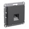 Systeme Electric AtlasDesign базальт розетка телефонная RJ11, механизм ATN001481 - фото 71250