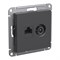 Systeme Electric AtlasDesign базальт розетка двойная ТВ + компьютерная RJ45, кат. 5Е ATN001489 - фото 71252