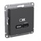 Systeme Electric AtlasDesign базальт розетка USB тип-С 65Вт высокоскор.заряд. QC, PD, механизм ATN001427 - фото 71265