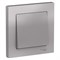 Systeme Electric AtlasDesign алюминий выключатель 1-клавишный сх.1, 10АХ, в сборе ATN000312 - фото 71339