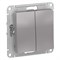 Systeme Electric AtlasDesign алюминий выключатель 2-клавишный с самовозвратом, сх.2, 10А, механизм ATN000317 - фото 71360