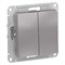 Systeme Electric AtlasDesign Aqua алюминий выключатель 2-клавишный, IP44, сх.5, 10АХ, механизм ATN440351 - фото 71365