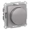 Systeme Electric AtlasDesign алюминий светорегулятор (диммер) повор-нажим, LED, RC, 400Вт, механизм ATN000323 - фото 71402