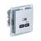 Systeme Electric AtlasDesign алюминий USB розетка тип-C 65W высокоскор.заряд. QC, PD, механизм ATN000327 - фото 71409