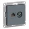 Systeme Electric AtlasDesign грифель розетка двойная комп+ТВ, RJ45+TV, кат.5E, механизм ATN000789 - фото 71437