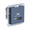 Systeme Electric AtlasDesign грифель USB розетка A + тип-C 45W высокоскор.заряд. QC,PD, механизм ATN000729 - фото 71464