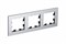 Systeme Electric AtlasDesign Nature металл серебро рамка 3-ая ATN312103 - фото 71489