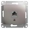 Glossa платина розетка компьютерная RJ45 кат.5E GSL001281K - фото 71686